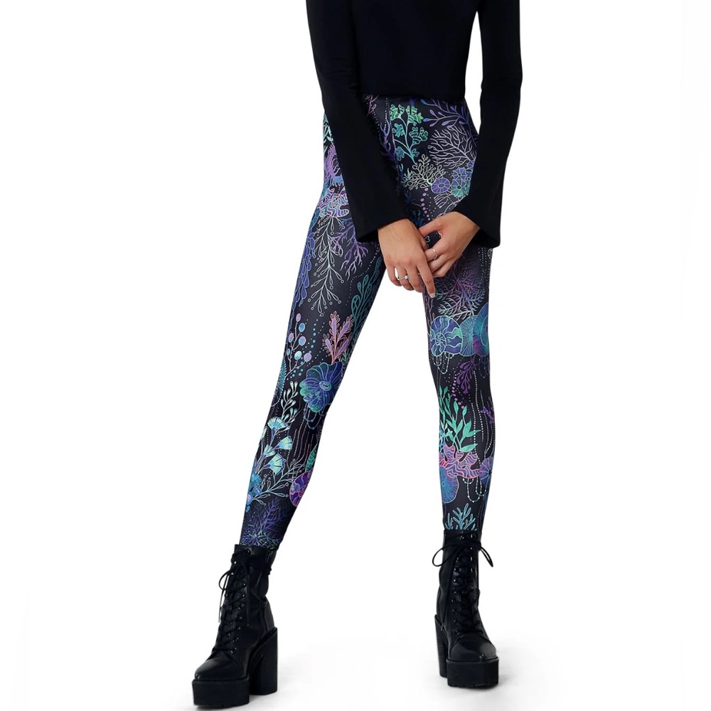 Blackmilk Floral Coral Leggings